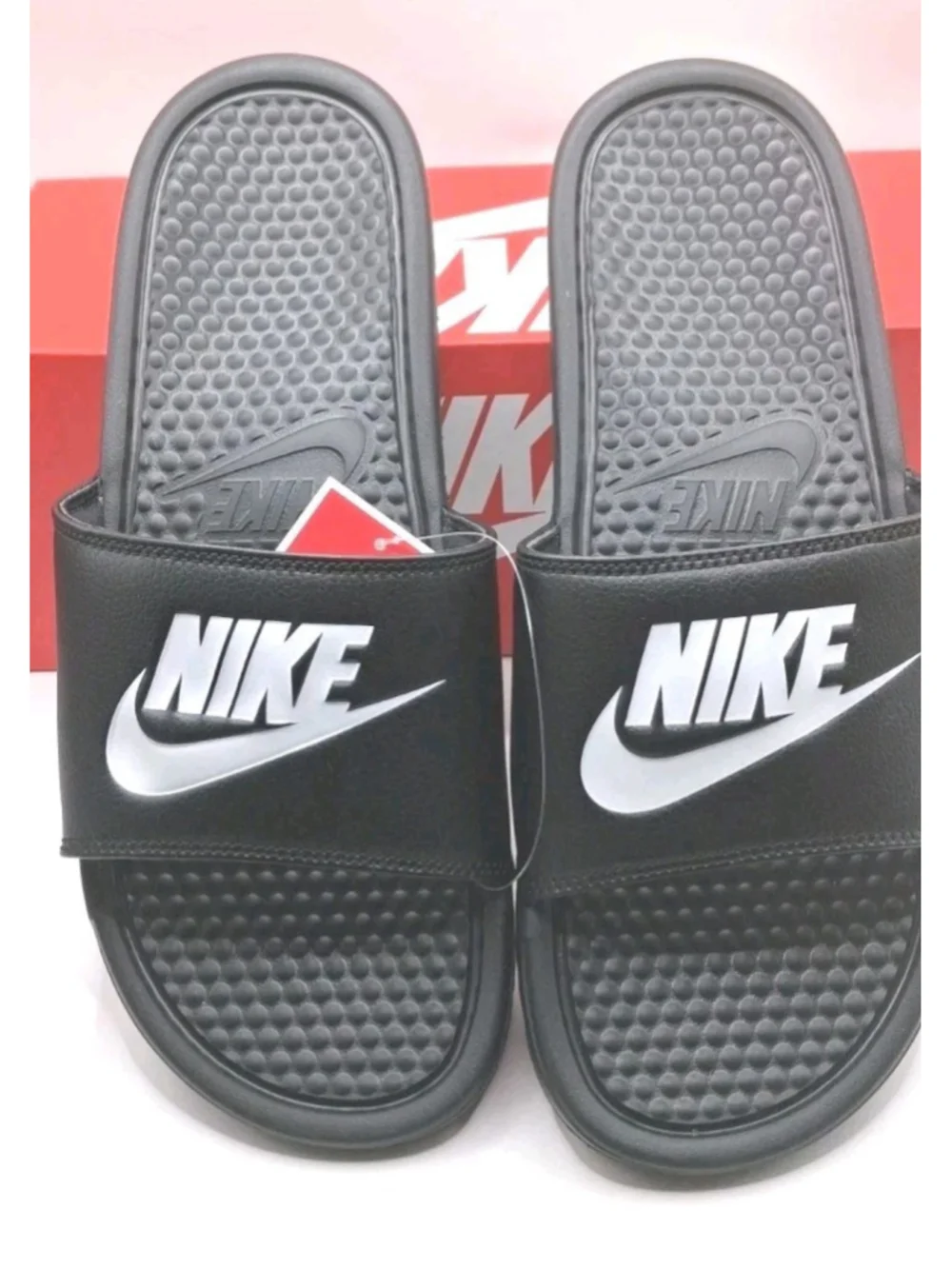 Nike Benassi JDI Black White Men’s Slides Sandals Flip Flops 343880-090